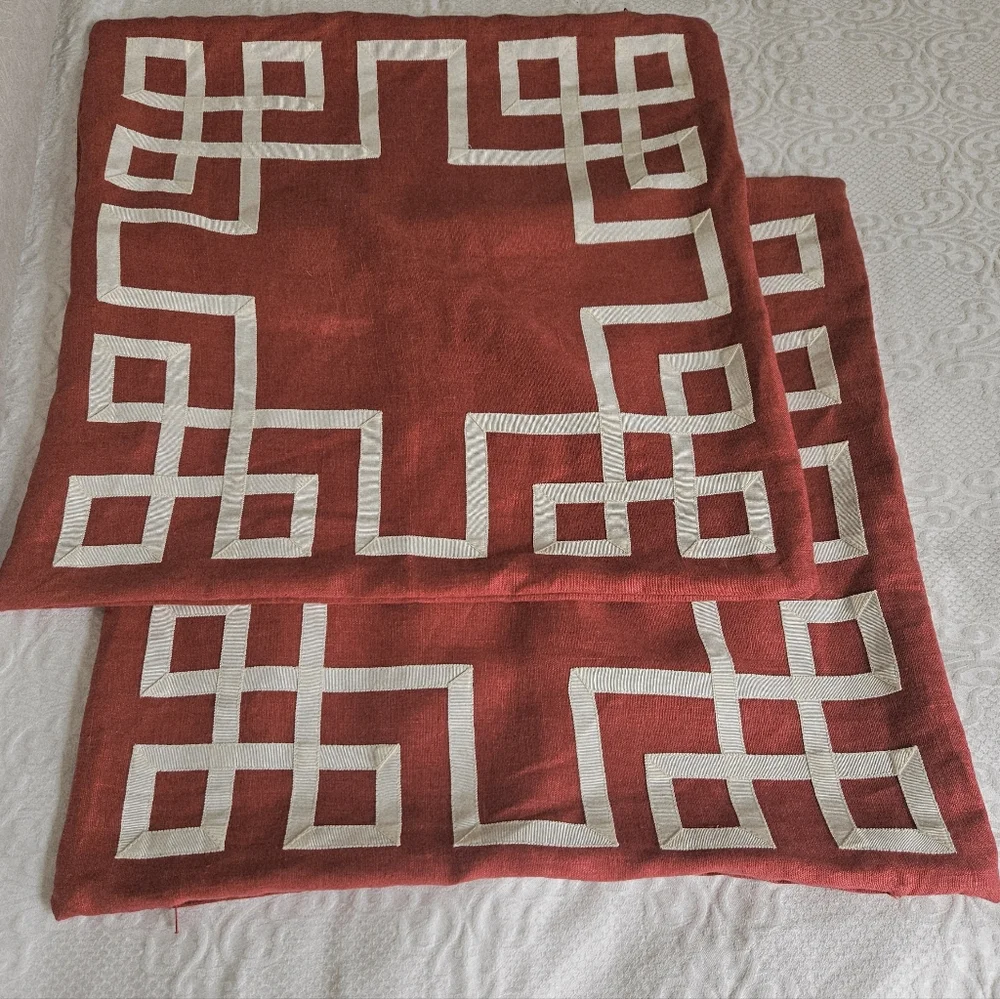 2 BARCLAY BUTERA PILLOW COVERS